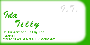 ida tilly business card